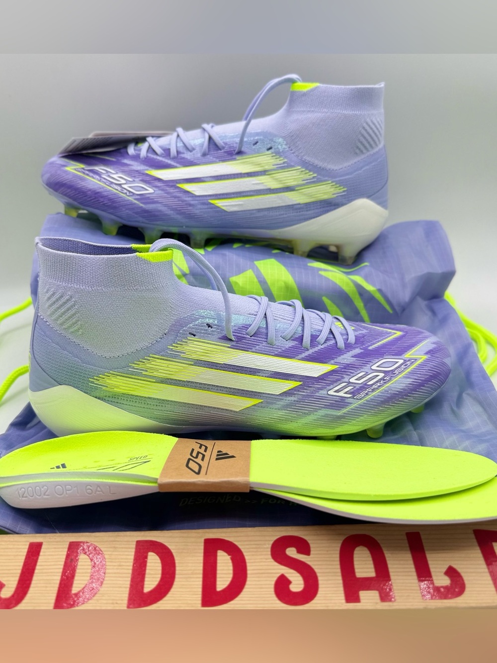 Adidas F50 Sparkfusion Elite Mid FG/AG Soccer Cleats Violet JH7648 Women Sz 7.5
